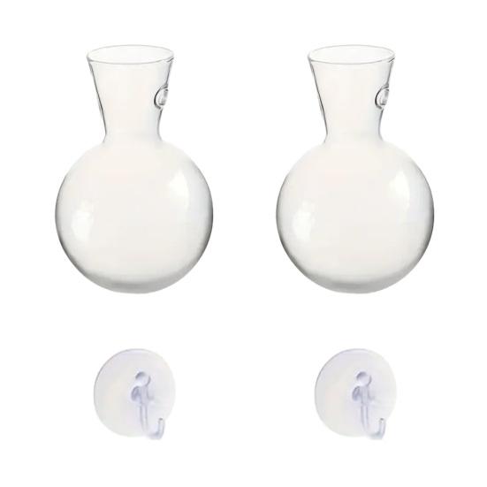 

2 Pcs Wall Hanging Terrariums Planter for Hydroponics Plants Clear Propagation Station Wall Mounted Flower Vase for Home Office Living Room Decor 2pcs