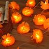 5 Ft LED Orange Marigold Garland Lights for Day of The Dead Halloween Diwali Holiday Party Home Decoration Christmas Supplies