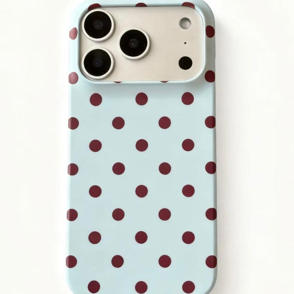 Creative Fashion Polka Dots Phone Case for iPhone 17 16 15 14 13 12 11 Pro Max X XS XR XSMax 7 8 Plus Air Glossy Film Hard PC