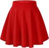 Women's Basic Versatile Elastic Flared Mini Skirt - Casual European & American Style