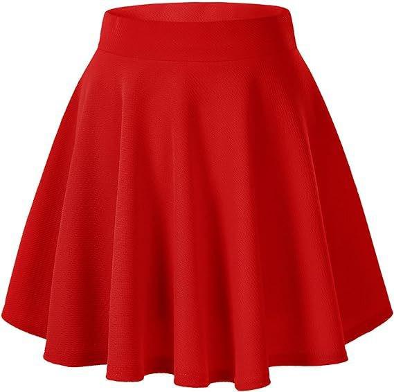 Women's Basic Versatile Elastic Flared Mini Skirt - Casual European & American Style