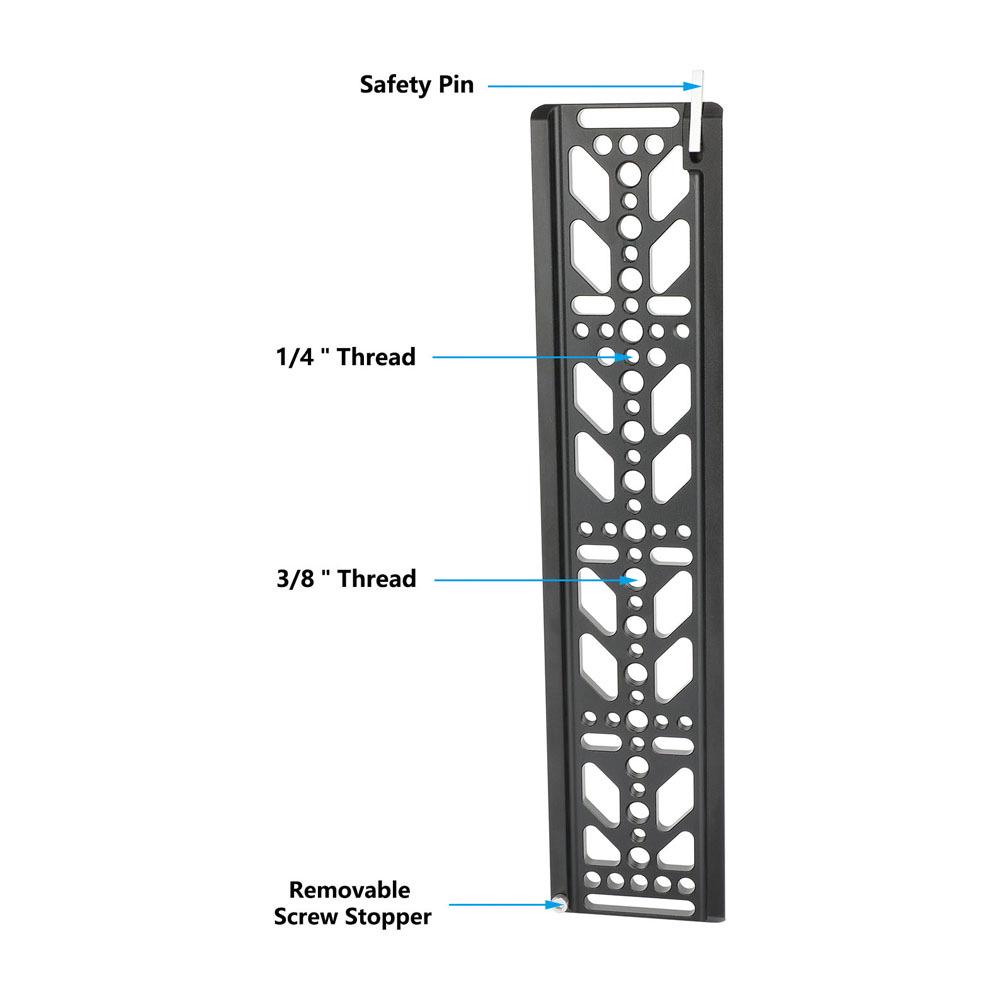 HDRIG 12" Arri Dovetail Plate 300MM, Multi-hole Universal Base Plate 3869