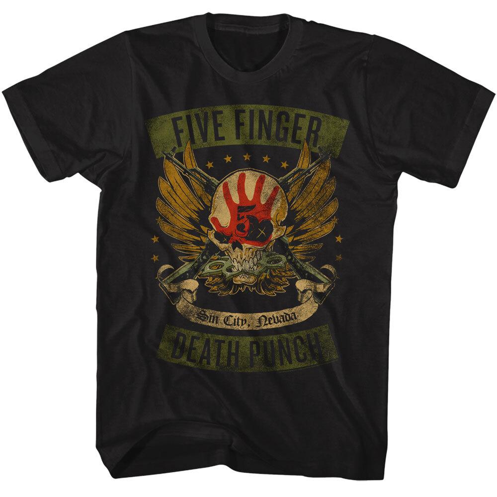 Five Finger Death Punch Sin City Nevada Men s T Shirt Thrash Stoner Rock Unisex T-Shirt XL