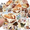 50PCS Aesthetic Vintage Vinyl Stickers Cute Music Retro Nostalgic Stickers for Scrapbooking Journaling DIY Crafts Planner Diary