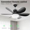 LED Modern Fan Lights30W 52CM Three Gear Adjustable Ceiling Fan For children's room Bedroom Hotel Restaurant Indoor Luminarie
