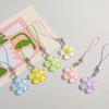 Solid Color Resin Flower Keychain Transparent Kawaii Pendent Accessory  Spring Summer