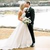 2026 One-Shoulder Wedding Dress with Bow: Slimming Puffy Skirt & Puff Sleeves, Floor-Length Princess Fairy Look for Travel Photos and Events.