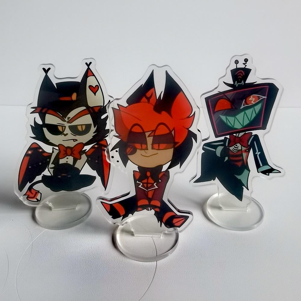 Anime Hazbin Hotel Alastor Morningstar Cosplay Stand Acrylic Cartoon Figure Standing Birthday Gifts Bag Decor Collection