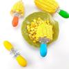 4 Pairs Corn Holders,stainless Steel Corn Holders Fork Skewers With Silicone Handle(h-4)