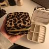 Portable Leopard Print Jewelry Pouch Trendy Leopard Print Jewelry Carriers Soft Storage Case for Business and Leisure