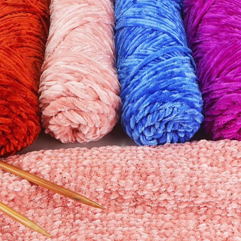 Chenille Gold Velvet YarnSoft Warm Scarf Line Hand Woven Yarn Hand-knitted Crochet Thread Clothing Hat Sewing Accessories