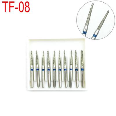 10 teil/schachtel Dental Diamant Bohrer Bohrer FG 1,6 M für Zähne Porzellan Keramik Verbund Polieren High Speed Handstück TF-08