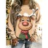 Women's Pullover Graphic Reindeer Warm Classic Casual Long Sleeve Crew Neck Regular Tops Home Street Dailywear
