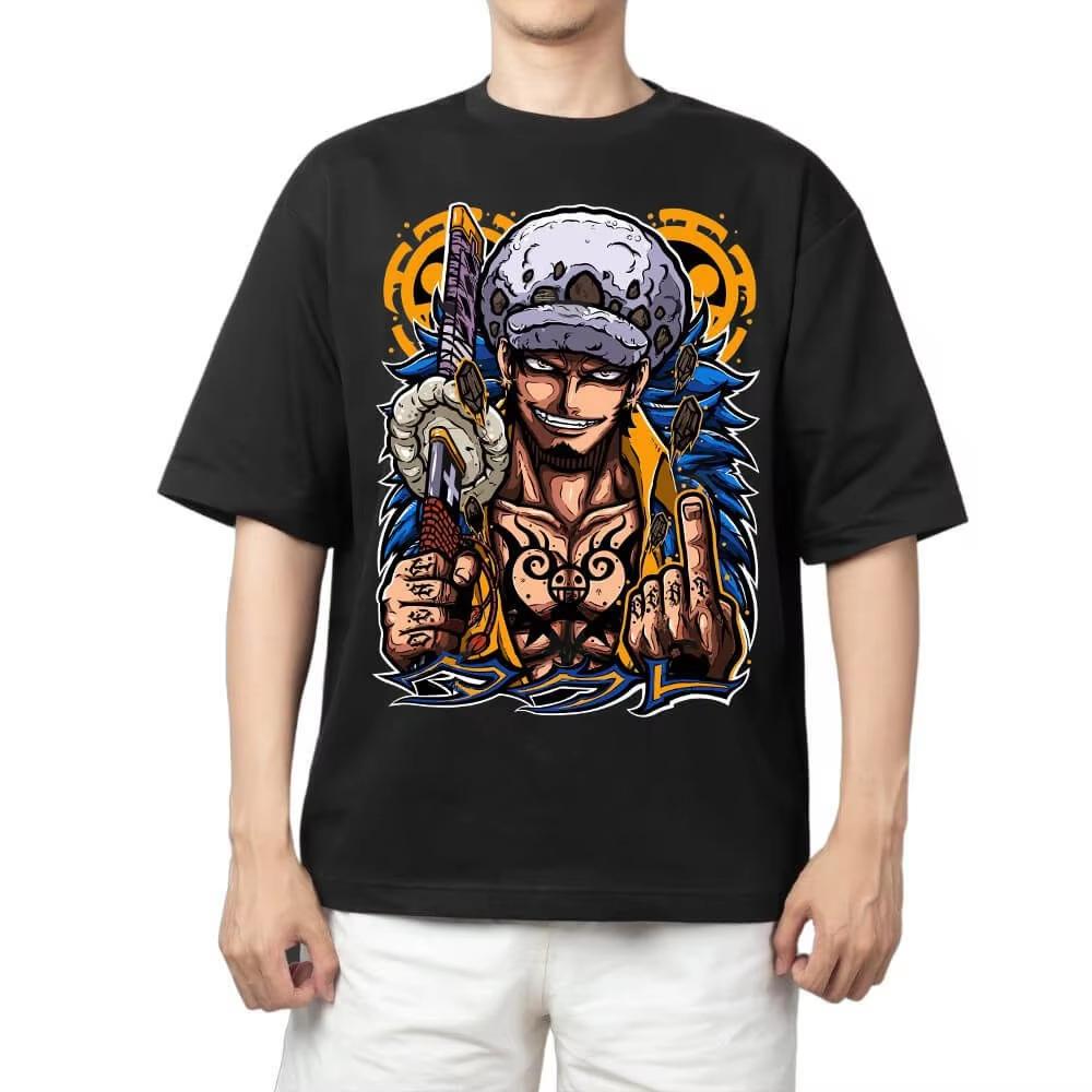 2026 New One Piece Zoro Chibi The Swordman Printed T Shirts Men Women Hip Hop Oversized T-shirt Breathable Streetwear Short Sleeve Casual Tees