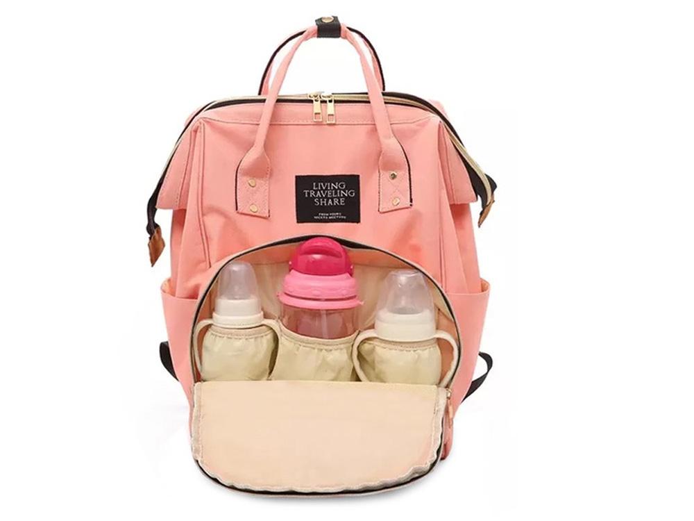 Backpack Bag For Stroller Pink 36X16X27 (60) Gab_A