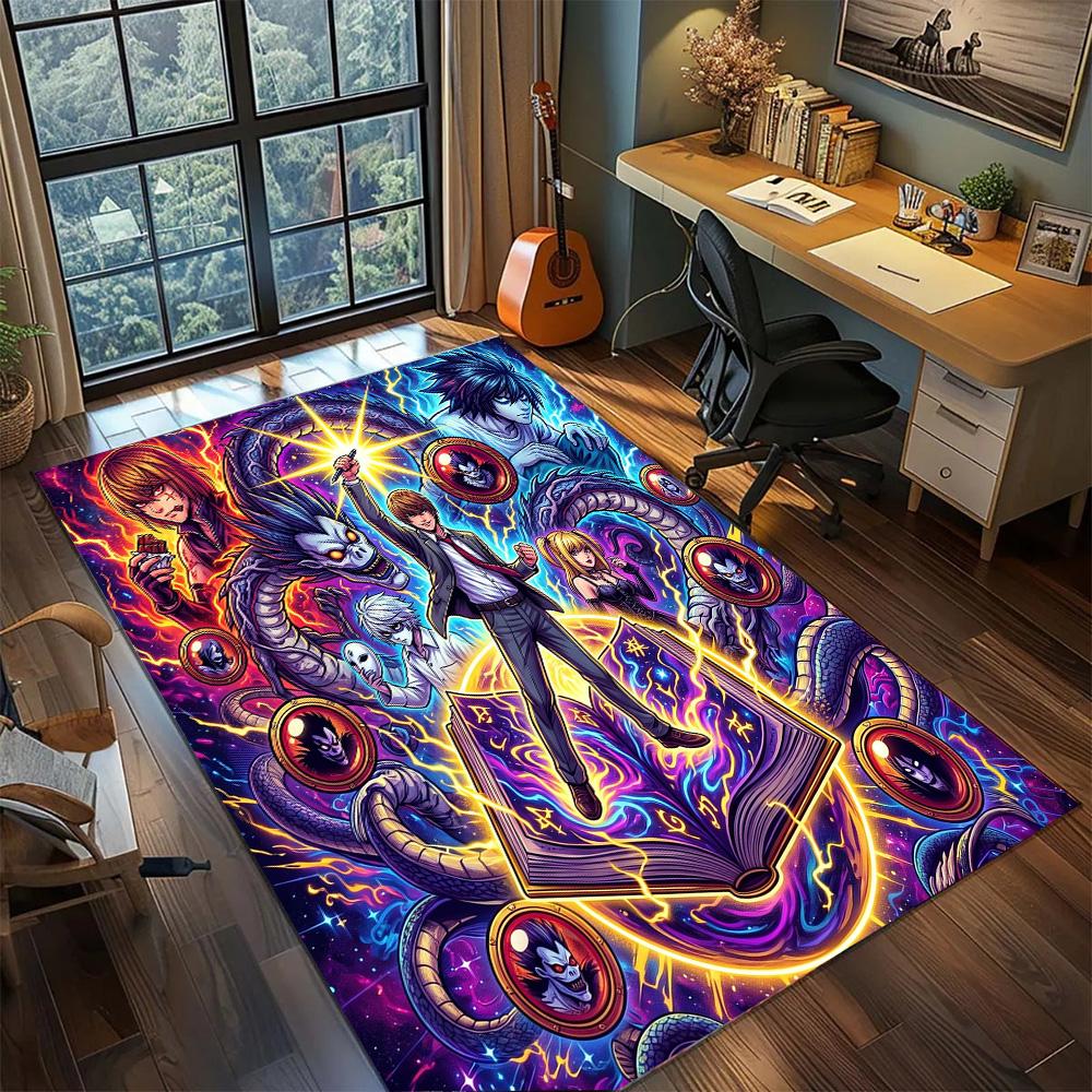 Death Note Non Slip Floor Mat Large Area Washable Rug Carpet Gamer Bedroom Home Decoration.-TING