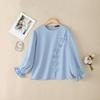 ZANZEA Women Casual Round Neck Long Sleeve Solid Color Loose Blouse