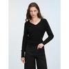 ELLE Maglione a collo a V da donna
