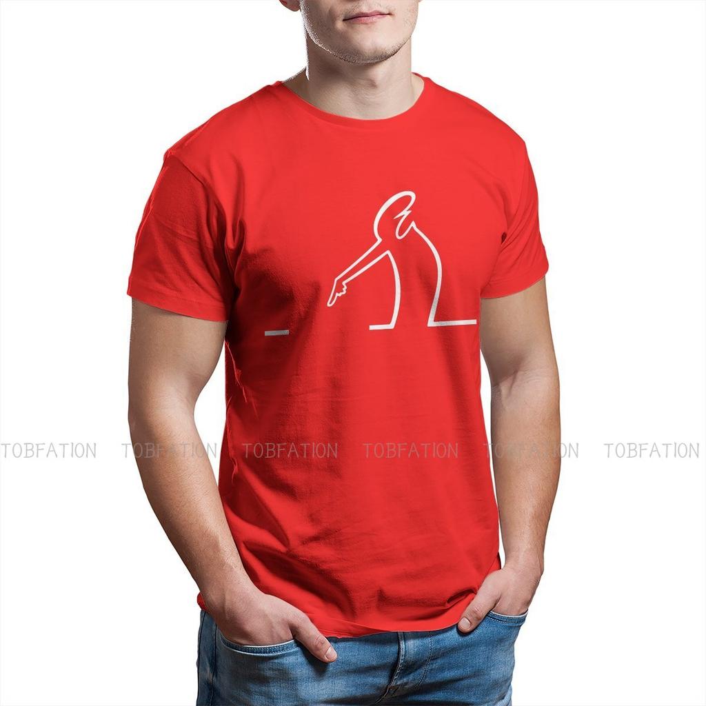 La Linea Tv Tshirt For Men Pointing Humor Casual Sweatshirts T Shirt Novelty Trendy Loose