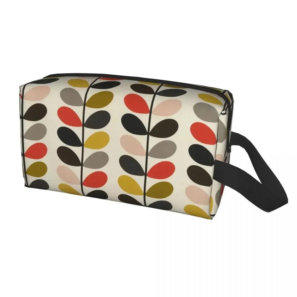 Travel Orla Kiely Wallpaper Toiletry Bag Cute Flowers Floral Retro Cosmetic Makeup Organizer Women Beauty Storage Dopp Kit Box