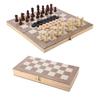 Foldable Portable Chess Set, 3 In 1 Travel Tabletop Game with Storage Box for Kids and Adults