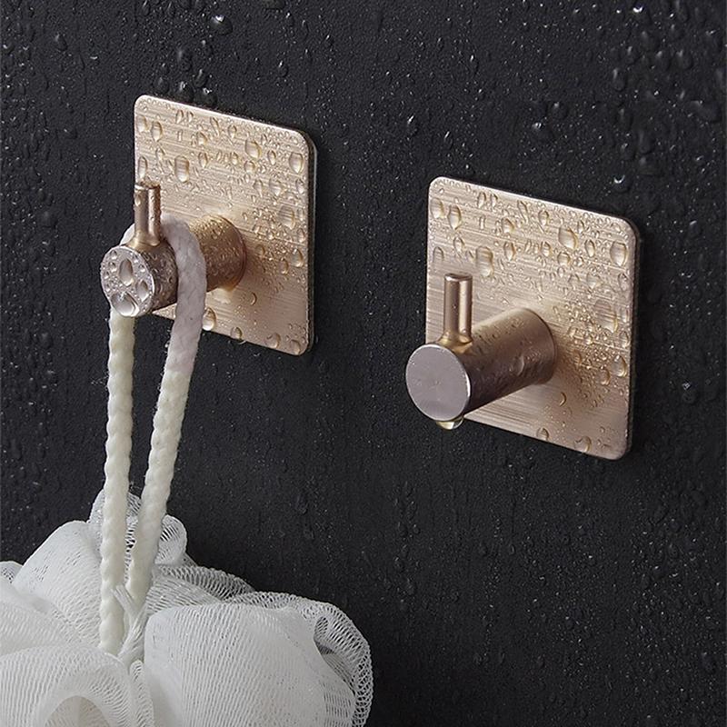 YINJIESHANGMAO Self Adhesive Home Kitchen Wall Door Hook Key Rack Kitchen Towel Hanger Aluminum Color : Silver YINJIESHANGMAO Self Adhesive Home Kitchen Wall Door Hook Key Rack Kitchen Towel Hanger Aluminum Color : Silver