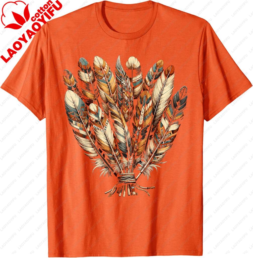 Southwest Native American Indian Tribal Feather TShirt Casual Cotton Short Sleeve Tee Vintage Graphic T Shirts Camisas
