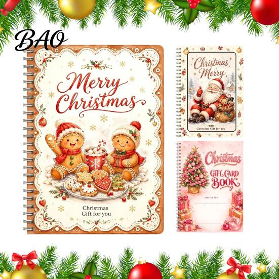 Tarjeta Sorpresa Interactiva Navideña DIY Libro de Regalo Navideño con Espiral, Folleto 5x7, Organizador 10 Páginas Tarjetas Felices, Regalos para Familia, Amigos,