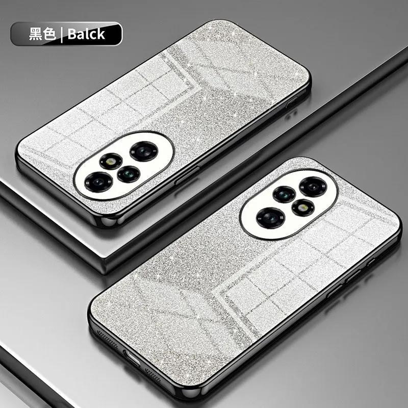 Honor200 5G Fashion Plating Bling Glitter Case For Huawei Honor 200 Lite X8 X6 X6s X8a Shockproof Shiny Case Honor200pro Cover