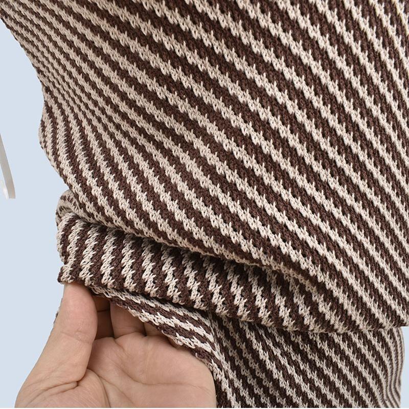 Export Fancy Stripes Vest Skirt Fashion Lazy Women's Bag Hip Silm Slim Looking Sleeveless Knitting Dress