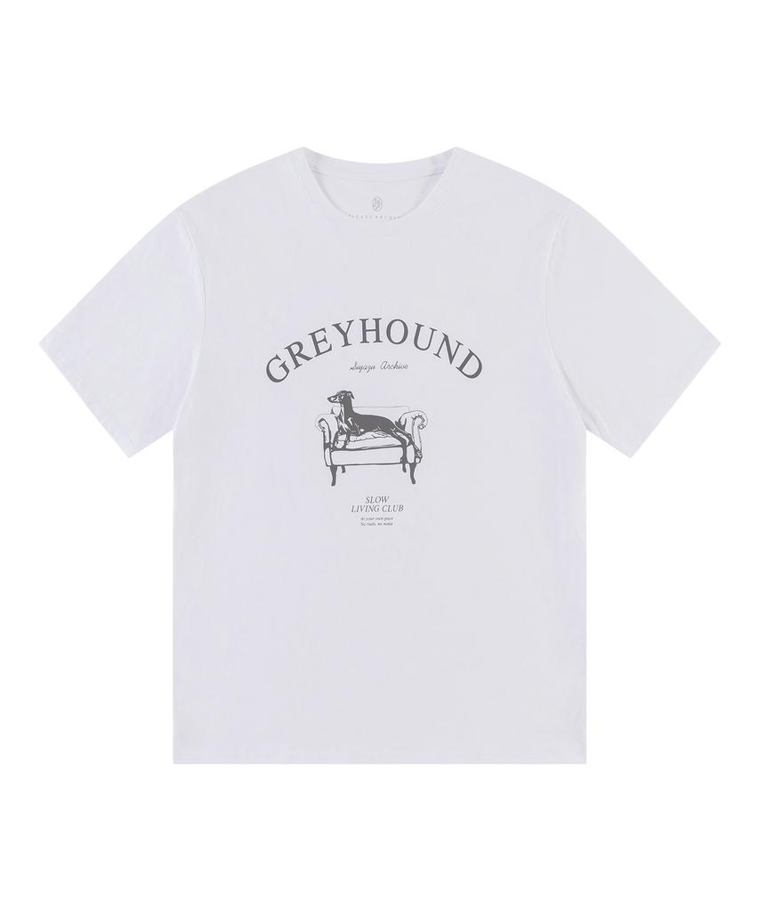 Siyajyu Sitp5264 Greyhound Short Sleeve T-Shirt_White