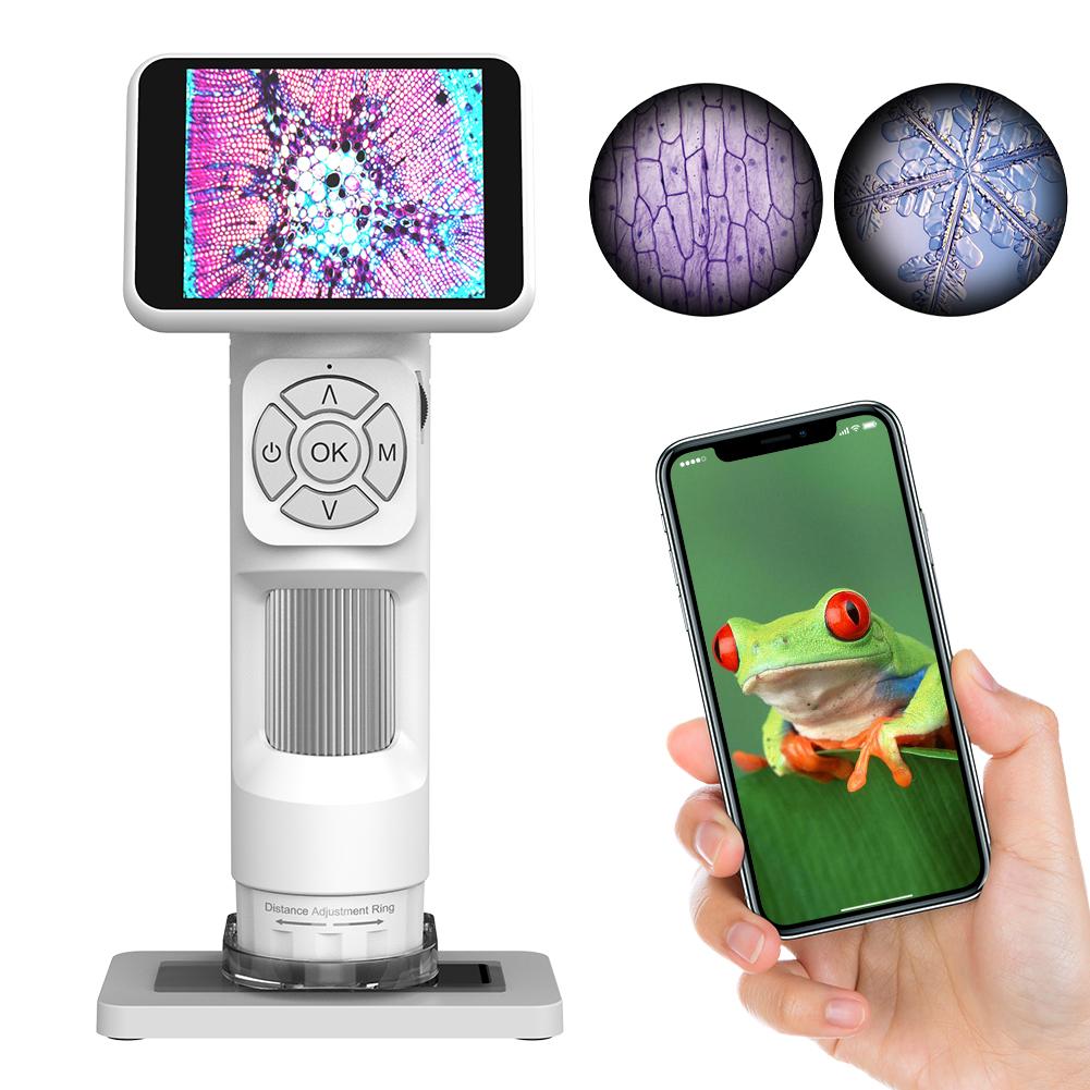 Microscope with 2.8 Inch Screen Handheld Microscope Camera 1080P HD Portable Handheld Magnifying Glass Educational Science
