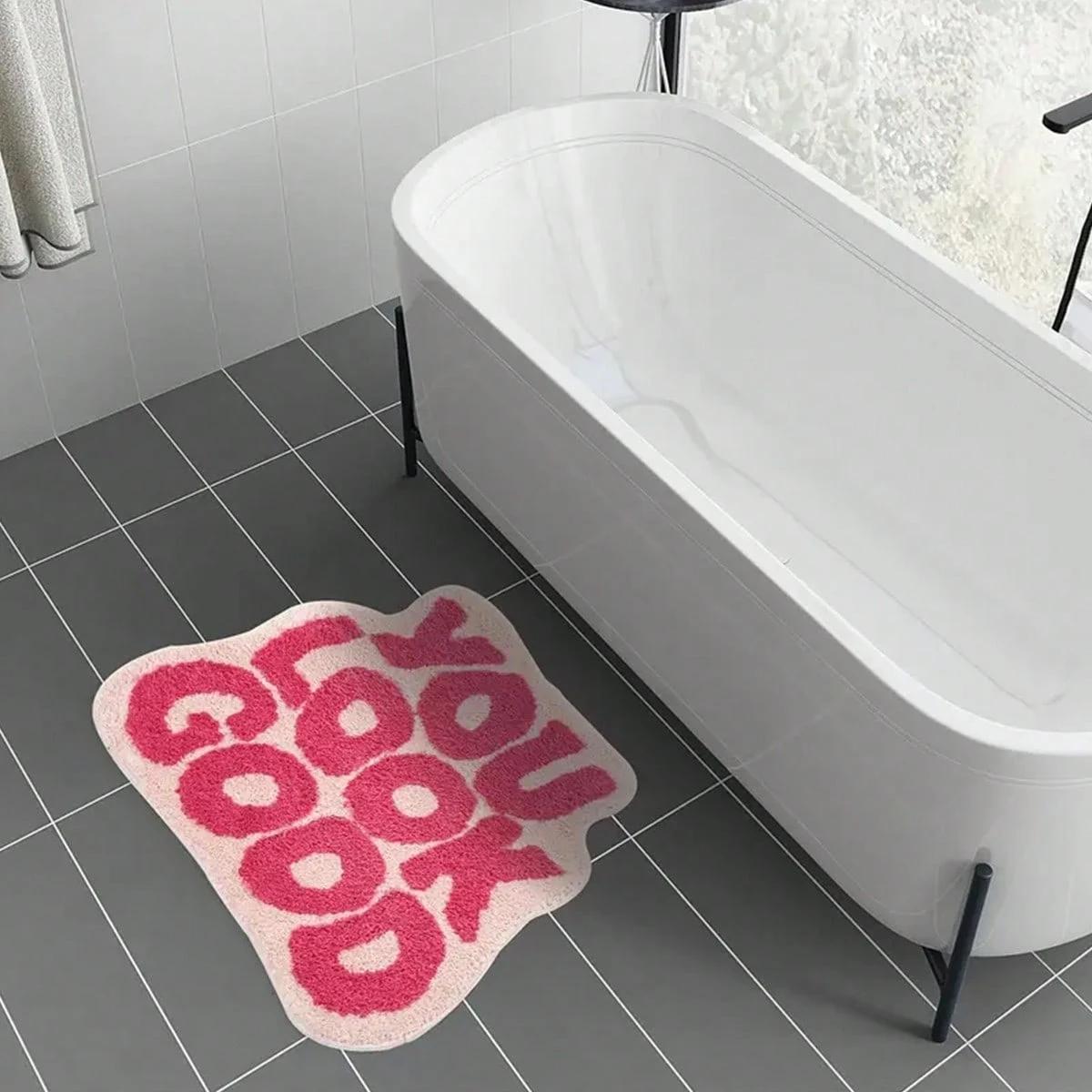 

VIKAMA Art Irregular Faux Cashmere Carpet For Girls Room Decoration Simple And Soft Anti-Slip Floor Mat For Home Living Room 40x60cm 16x24inch
