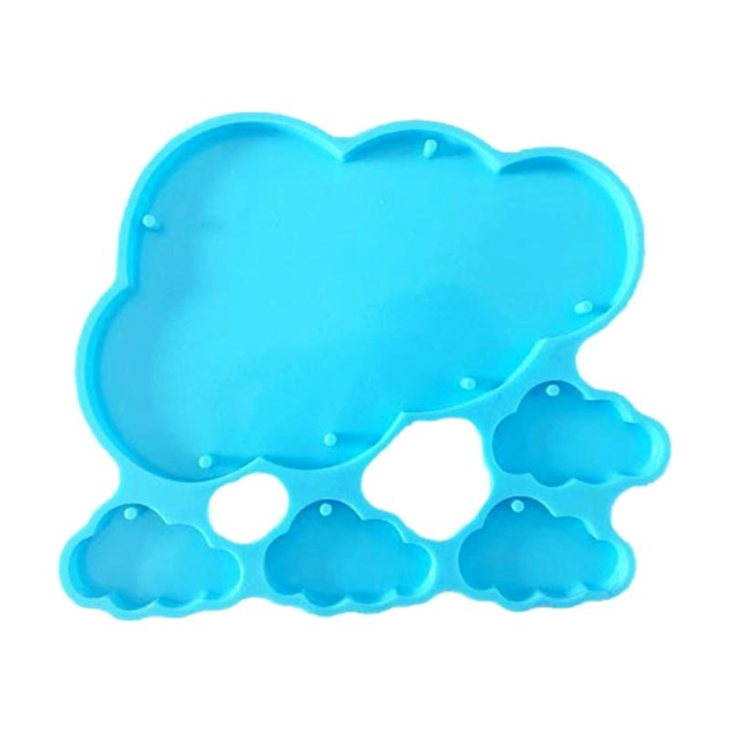 Cloud Combination Pendants Silicone Mold Door Hanging Plate Wall Decoration Crystal Epoxy Resin Mold for  Crafts