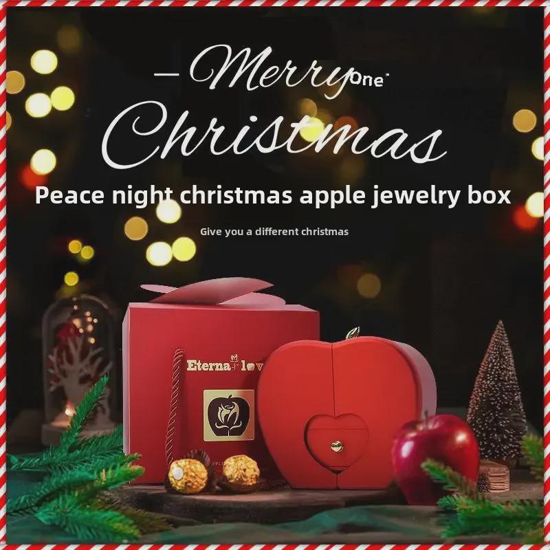 Eple Rose Smykkeskrin - Jul, Valentinsdag, Morsdag Preservert Blomstergave