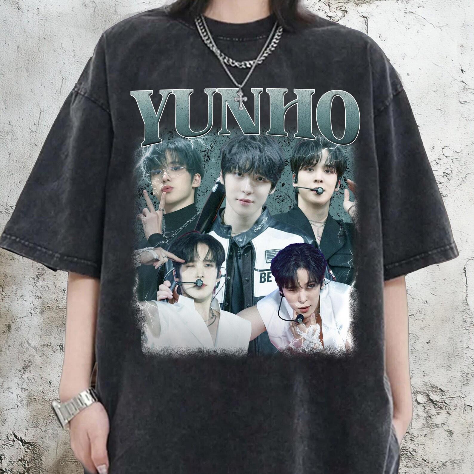 Yunho Ateez Vintage 90s Retro T-Shirt, Kpop Graphic Shirt M