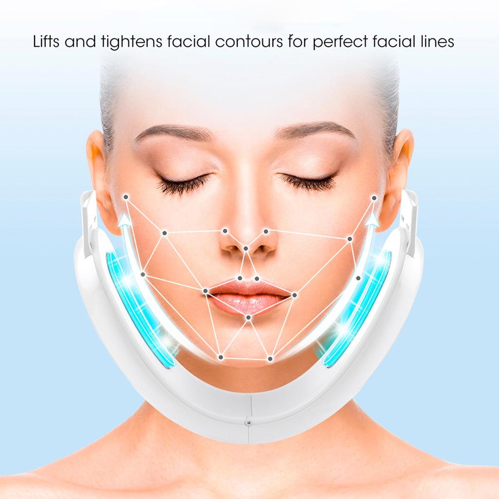 4 In 1 Massager for Face, Facial Sculpting Device for Double Chin, Reduces Sagging Skin, Remote Control Operation with 5 Modes,