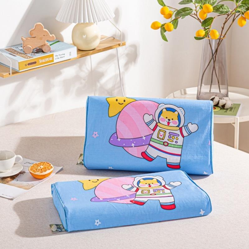 Thai Children's Latex Pillow Natural Cartoon Pillow Core Baby Cotton Cover Pillow Kindergarten Neck Protection Baby Pillow
