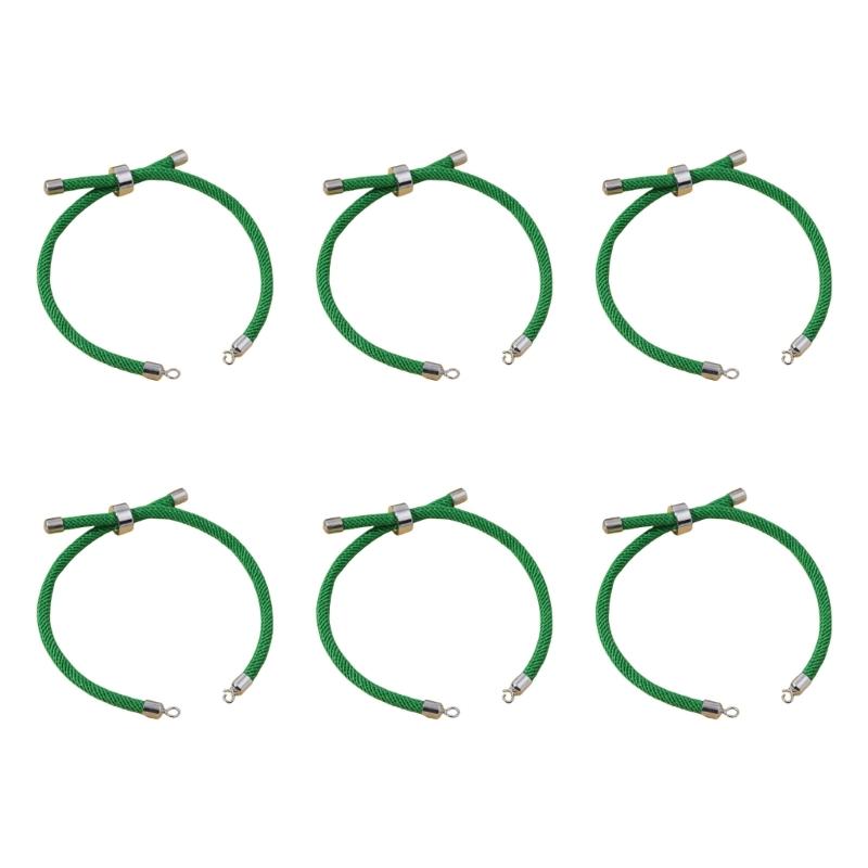 Stylish DIY Bracelet Base DIY Cord Bracelet Suitable for Bead Insertion and Crafting for Trendy Handmade Jewelry зелёный
