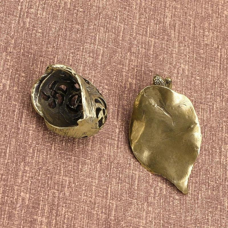 Antique Brass Snail Statue Incense Burner Desk Ornament Creative Chinese Traditional Home Decoration Crafts Accessories Portable