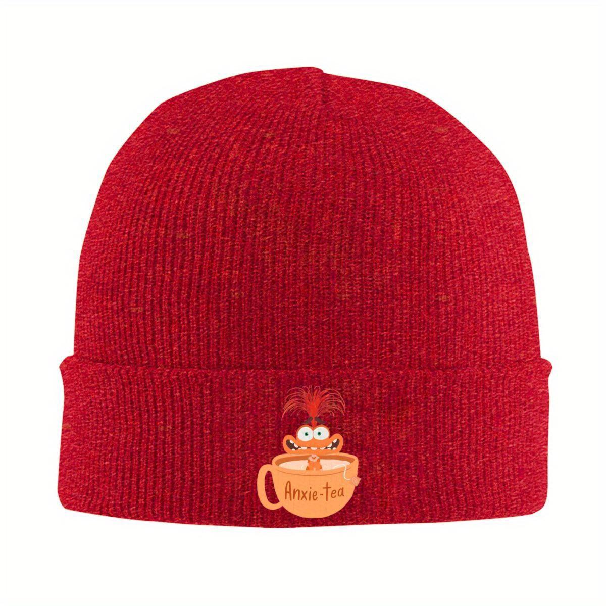 Anxietea Inside Out Beanie Hats Bonnet Hats Unisex Adult Casual Kpop Knit Hat Spring Graphic Elastic Caps