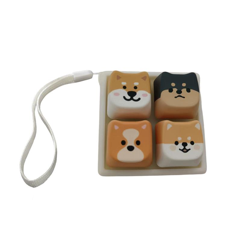 Cute Animal Keycap Keychain, Lightweight Decor For Bags And Keys, Non-Distracting Stress Reliever For Work - Animal Design