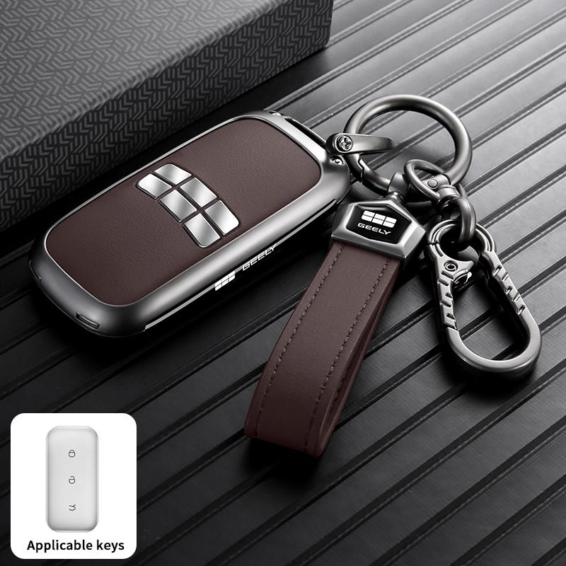 Car Key Protector for Geely EX5 Key Fob Case Zinc Alloy Full Protection Shockproof Heavy Duty Starray EM-i E.MAS 7 Accessories