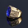 Punk Vintage Masonic Stone Rings for Men Women Party Creative Multi Colored Stainless Steel Letter G Ring Jewelry Gift Wholesale