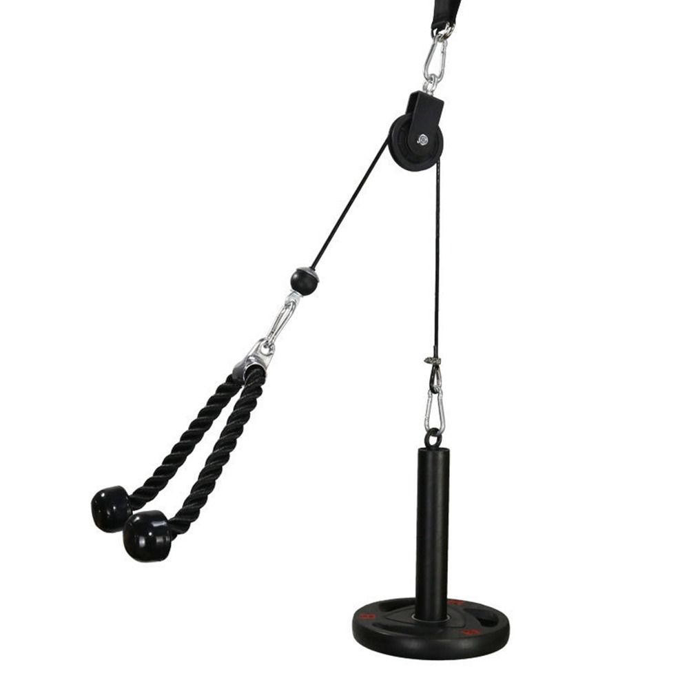 8Pcs Cable Pulley Cable Set Corded Exercise Gym Hose Sports Pulley Exercise Kit  Muscle Training