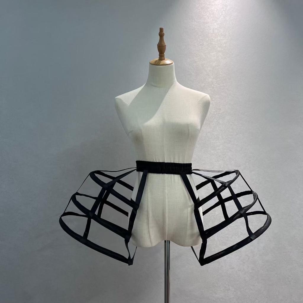 Women's Baroque Pannier Petticoat Victorian Bustle Cage Hoop Skirt Underskirt Crinoline Cosplay Vintage