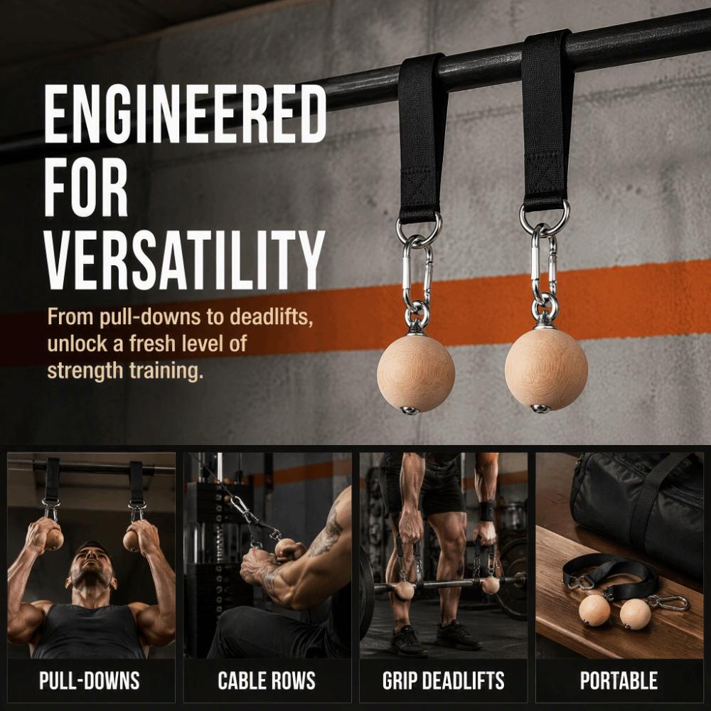6pcs Nylon Webbing Pull Up Ball Grip Stainless Steel Carabiner Pull Up Ball  Home