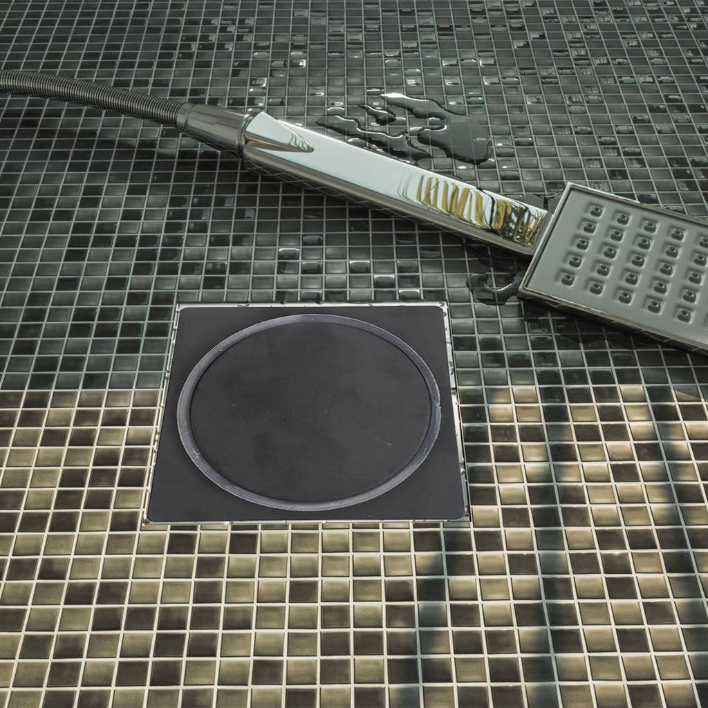 Stainless Steel Floor Drain, Press Shower Drain with Pedal Design for Bathroom and Kitchen, Prevents Backflow, Deodorization and Insects, 10X10C