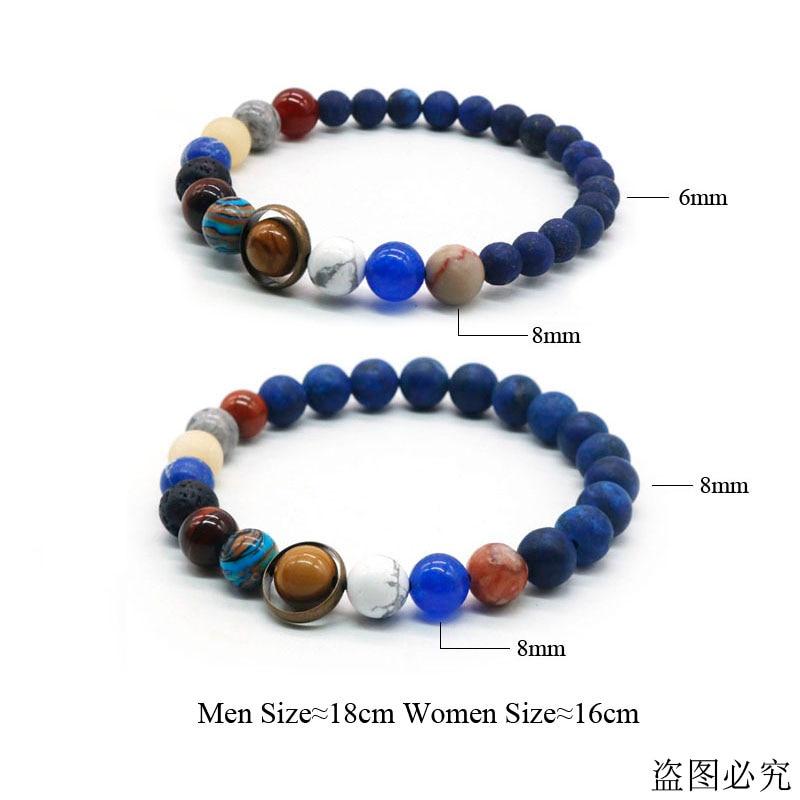 Universe Solar System Wrist Bracelet Women Natural Stone Eight Planets Wrist Bracelet Men Best Friends Souvenir Gift Idea Him Present Gift Idea Her