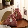 Dust Protect Gift Bag Ribbon Bow Drawstring Bag Portable Bag Velvet Candy Box  Party Candy